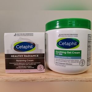 Cetaphil  Soothing gel and renewing cream lot of 2 NEW